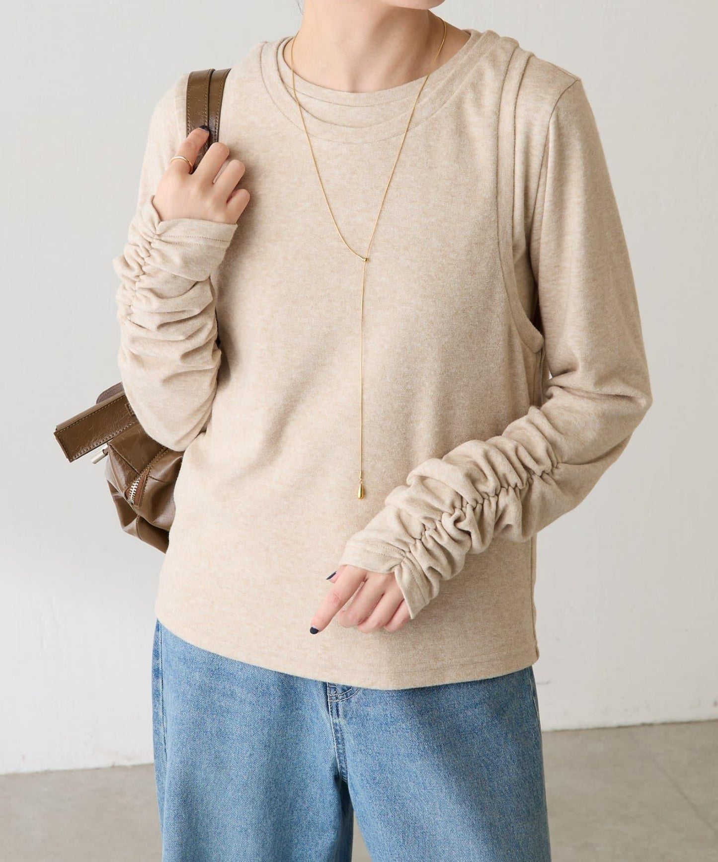 【套裝商品】毛圈層疊長袖T恤