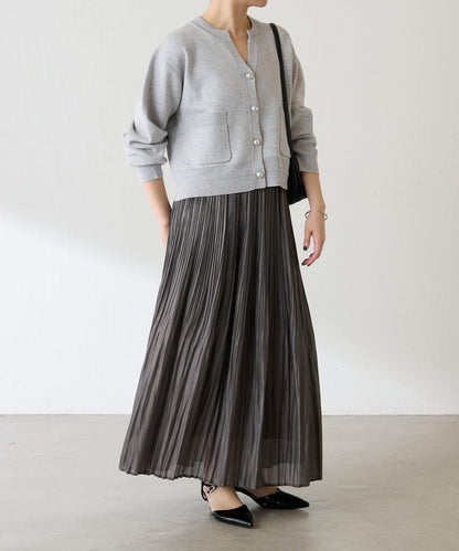 長絲緞面百褶裙