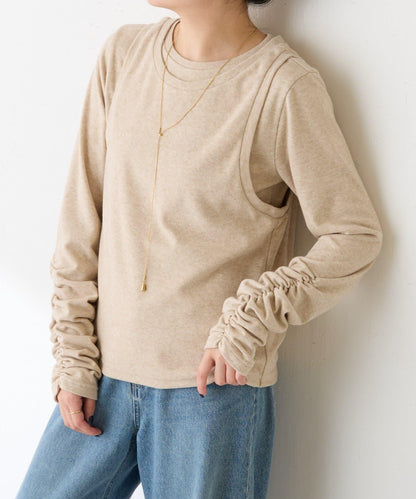 【套裝商品】毛圈層疊長袖T恤