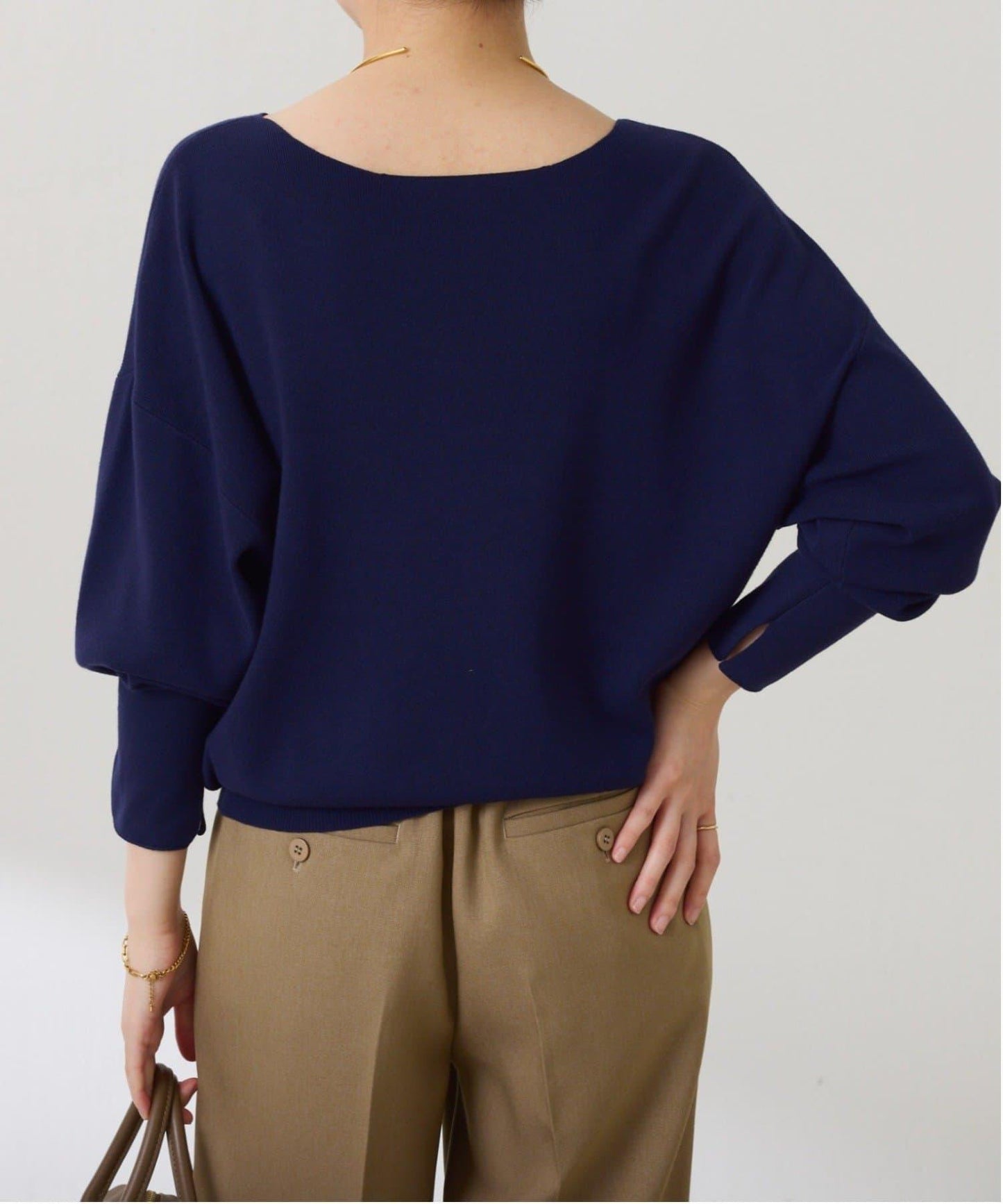 【前後兩穿】蝙蝠袖2WAY針織衫