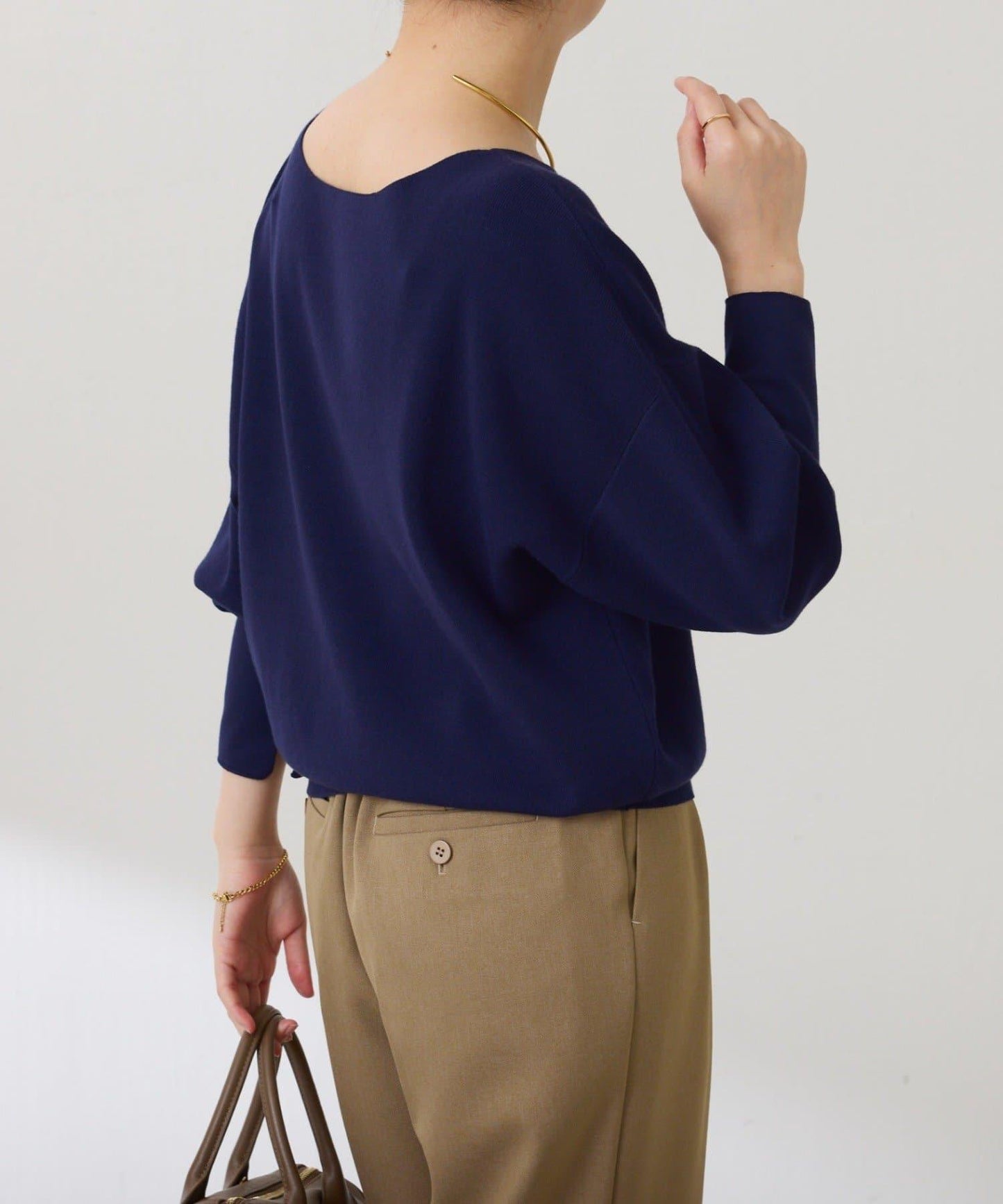 【前後兩穿】蝙蝠袖2WAY針織衫