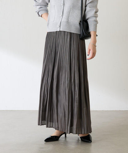 長絲緞面百褶裙