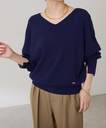 【前後兩穿】蝙蝠袖2WAY針織衫