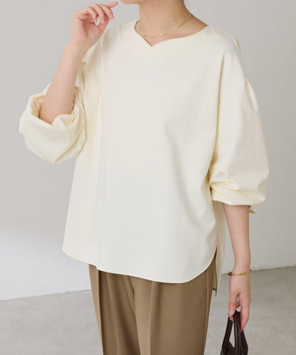 【修飾手腕線條】燈籠袖套頭衫