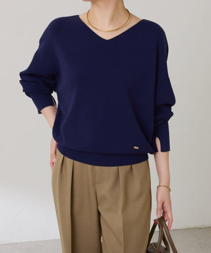 【前後兩穿】蝙蝠袖2WAY針織衫