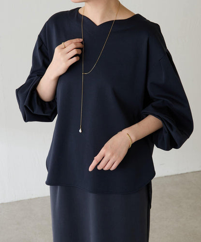 【修飾手腕線條】燈籠袖套頭衫