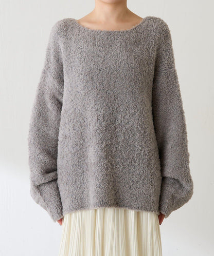 【多場合可穿】羊毛混紡毛圈套頭針織衫