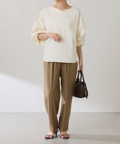 【修飾手腕線條】燈籠袖套頭衫