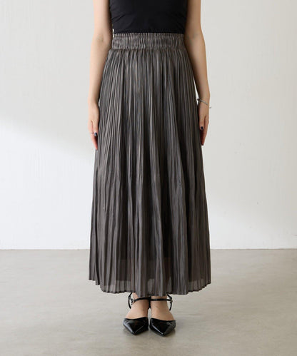 長絲緞面百褶裙