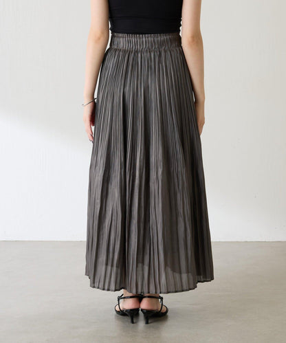 長絲緞面百褶裙