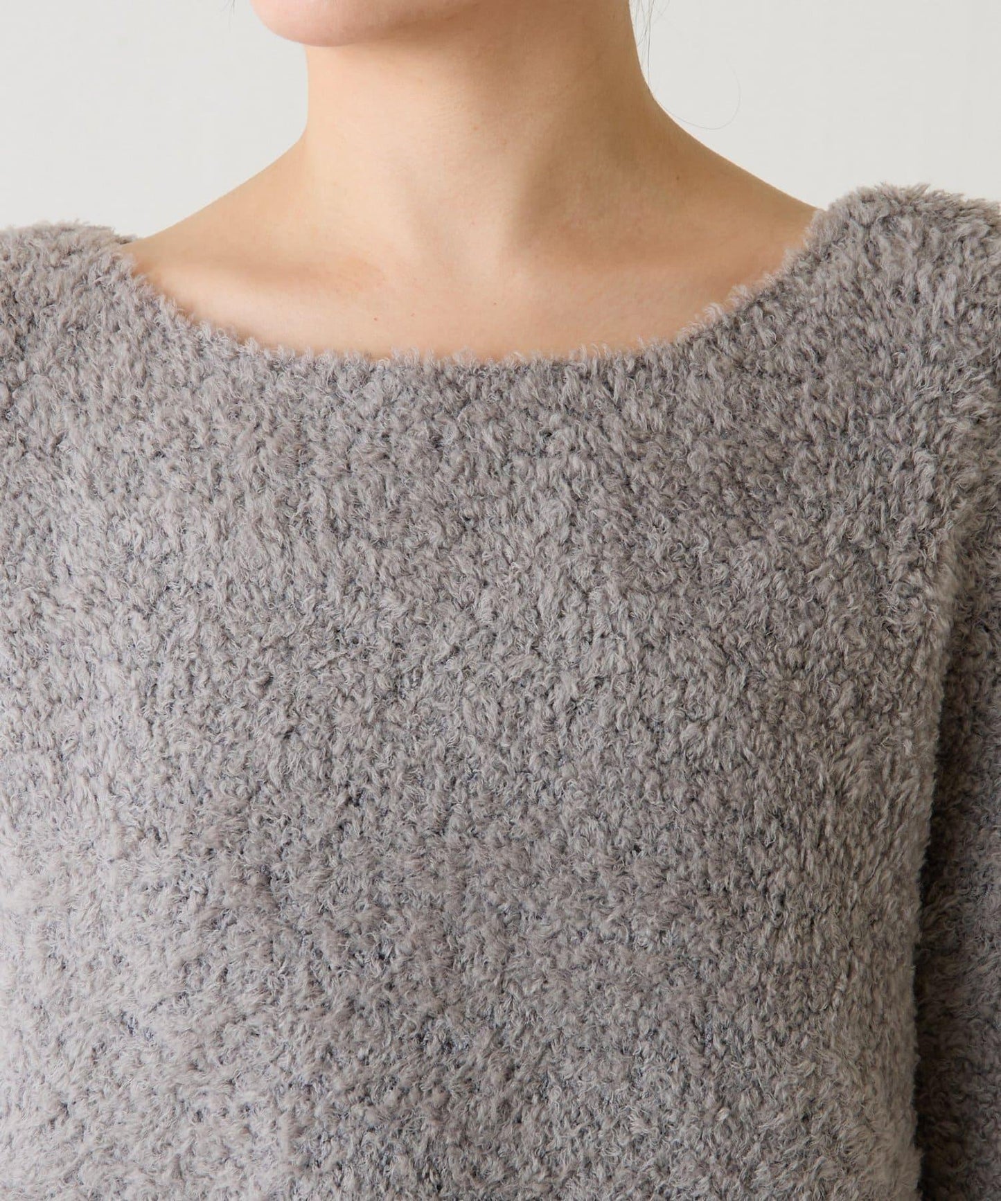 【多場合可穿】羊毛混紡毛圈套頭針織衫