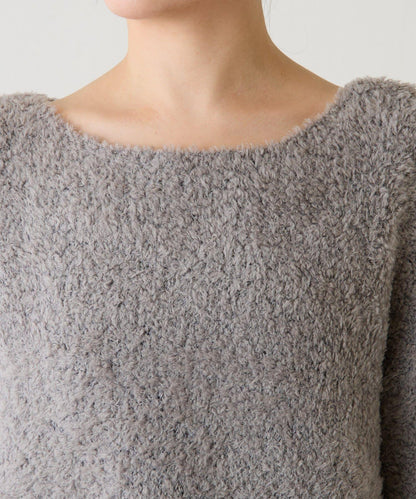 【多場合可穿】羊毛混紡毛圈套頭針織衫