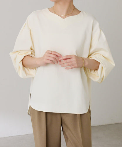 【修飾手腕線條】燈籠袖套頭衫