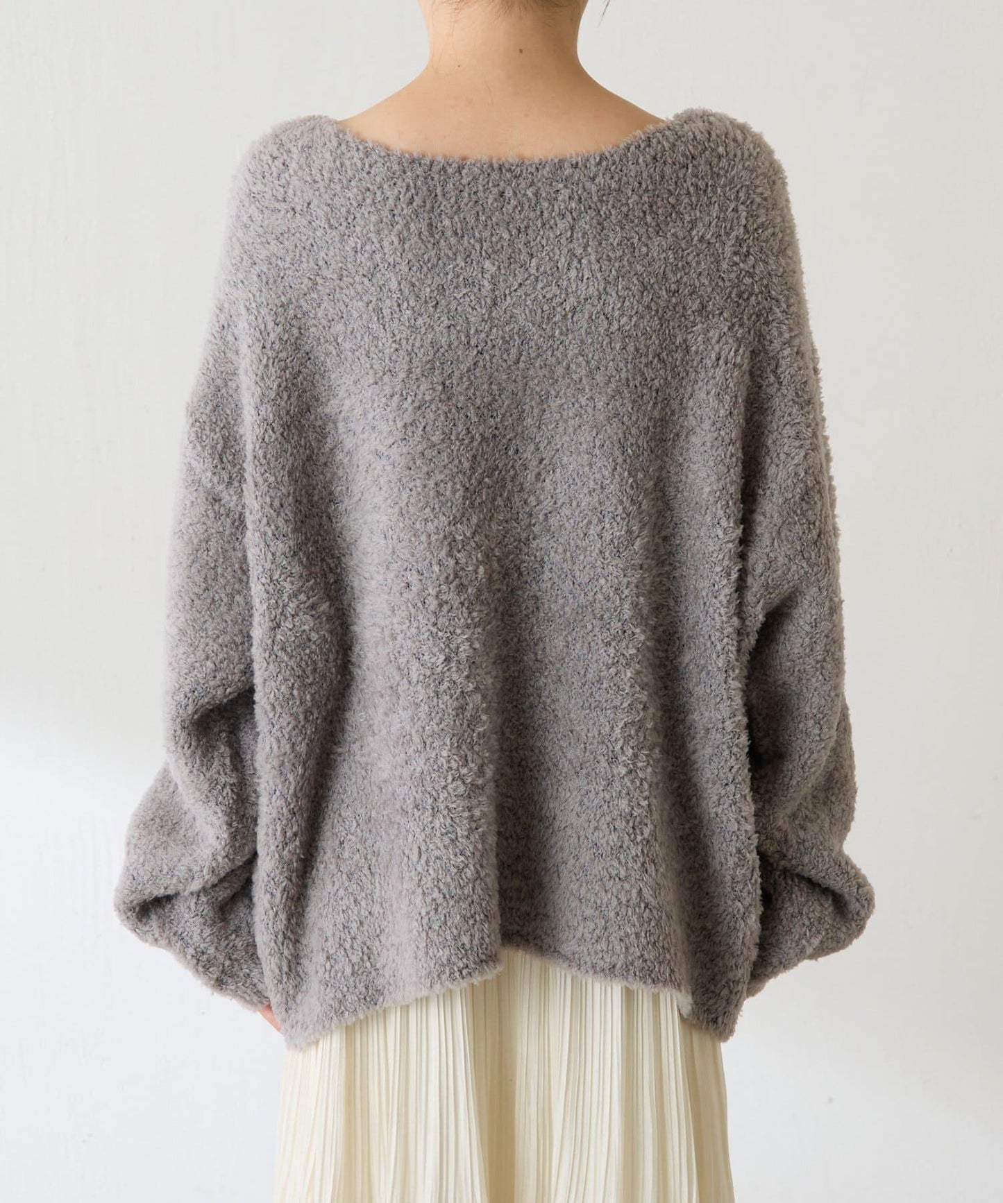 【多場合可穿】羊毛混紡毛圈套頭針織衫