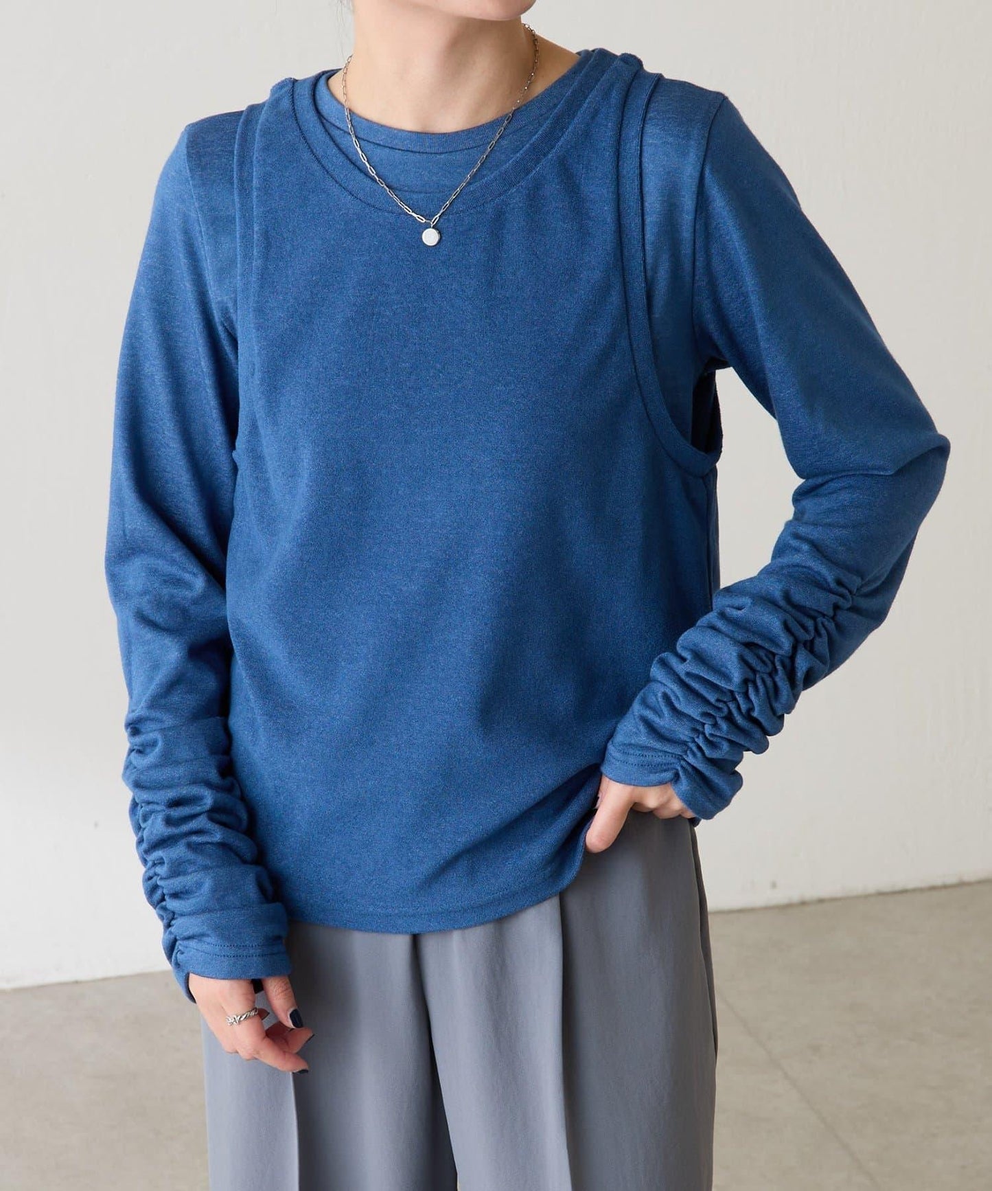 【套裝商品】毛圈層疊長袖T恤