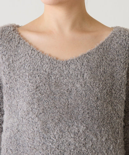 【多場合可穿】羊毛混紡毛圈套頭針織衫