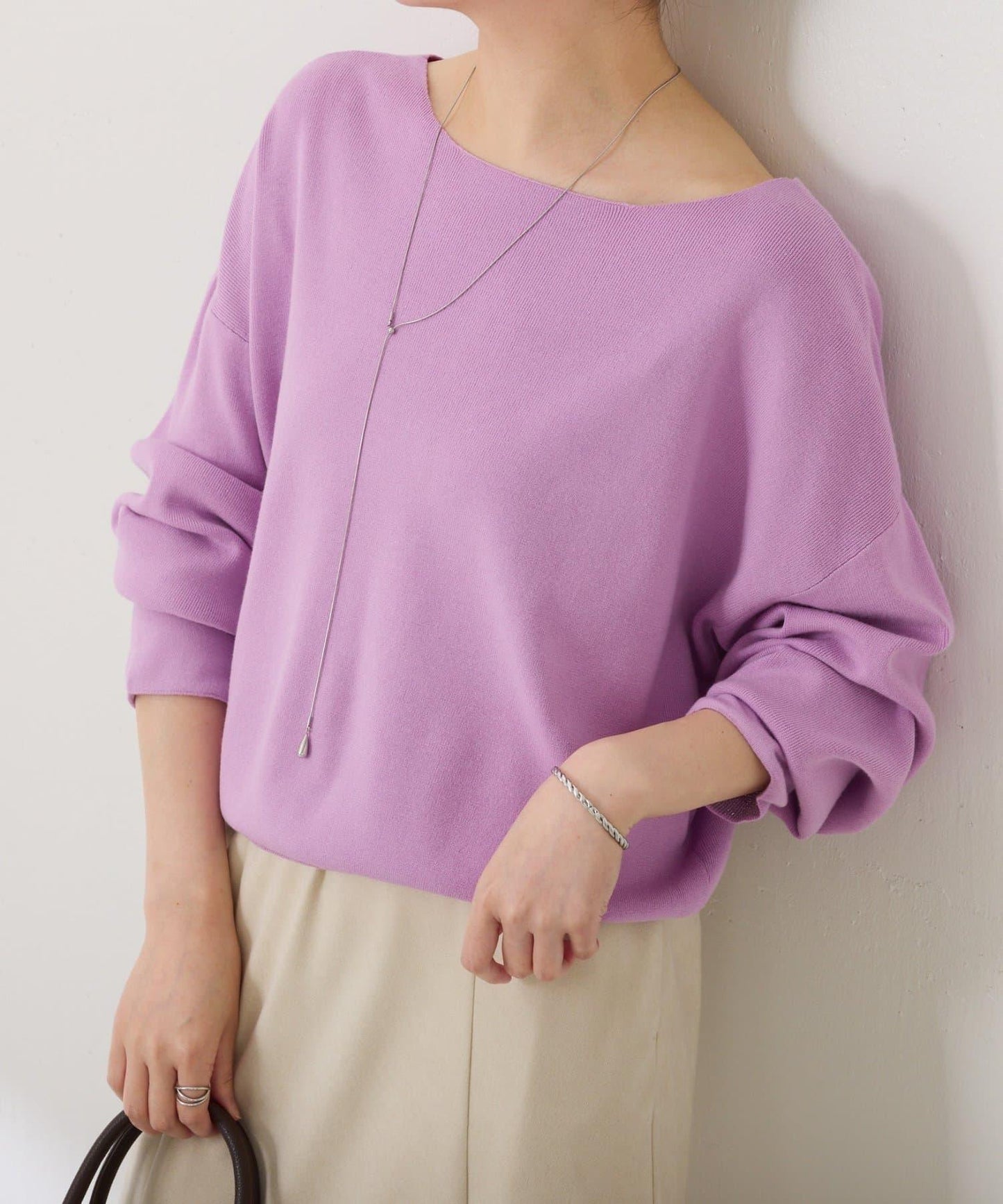 【前後兩穿】蝙蝠袖2WAY針織衫