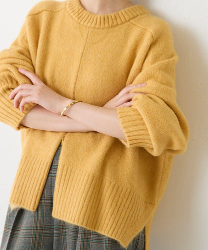 【可手洗/易於疊穿】仿犛牛絨短款針織衫