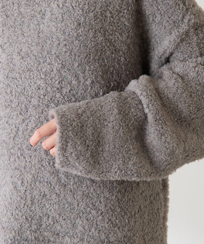 【多場合可穿】羊毛混紡毛圈套頭針織衫