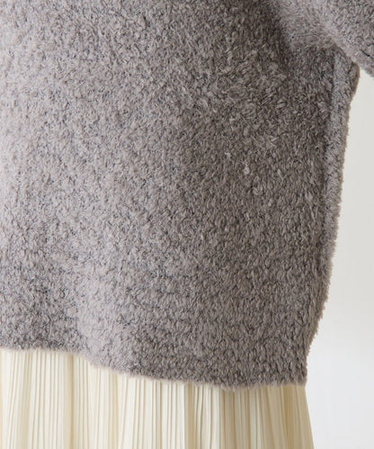 【多場合可穿】羊毛混紡毛圈套頭針織衫
