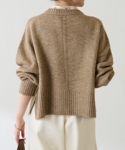 【可手洗/易於疊穿】仿犛牛絨短款針織衫