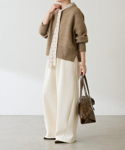 【可手洗/易於疊穿】仿犛牛絨短款針織衫