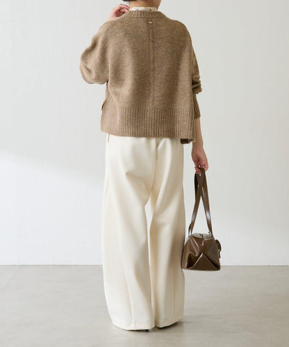 【可手洗/易於疊穿】仿犛牛絨短款針織衫