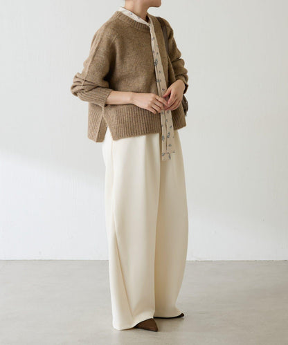 【可手洗/易於疊穿】仿犛牛絨短款針織衫