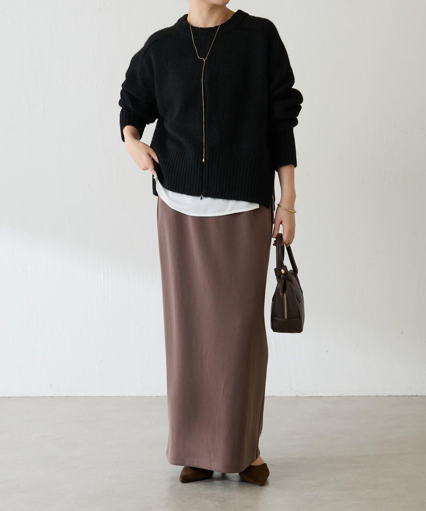 【可手洗/易於疊穿】仿犛牛絨短款針織衫