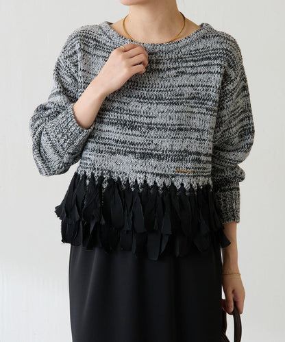 下襬流蘇針織衫