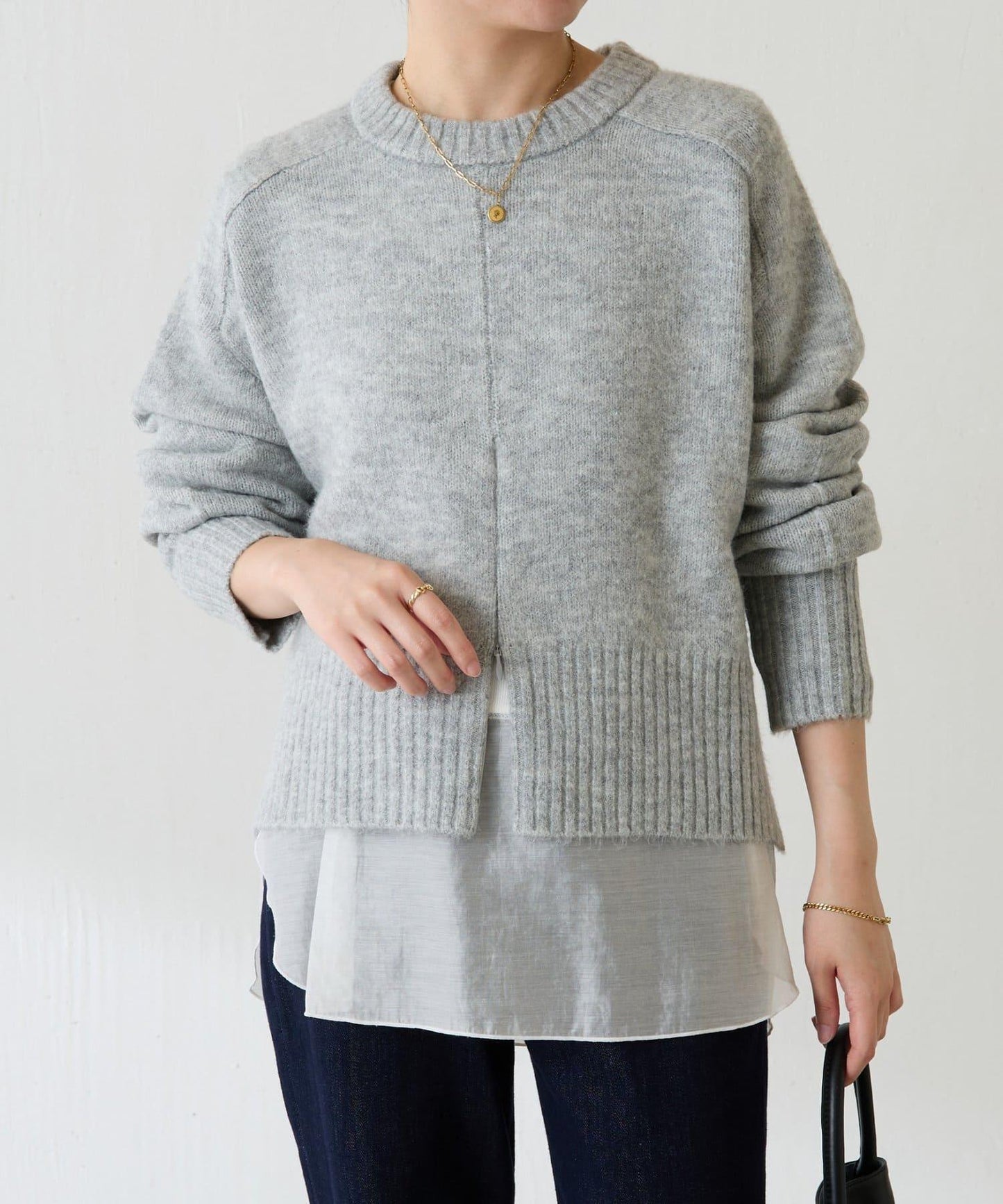 【可手洗/易於疊穿】仿犛牛絨短款針織衫