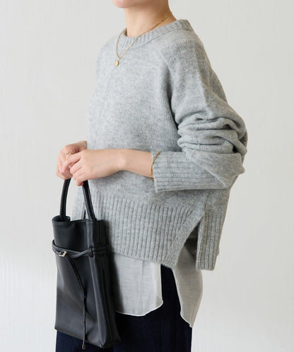 【可手洗/易於疊穿】仿犛牛絨短款針織衫