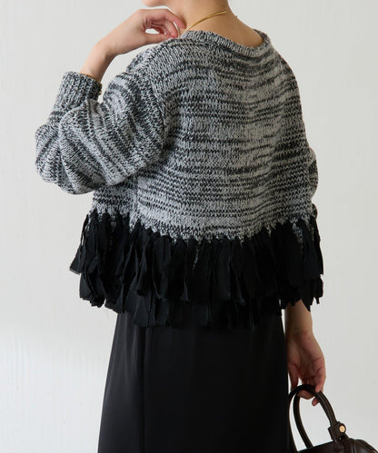下襬流蘇針織衫