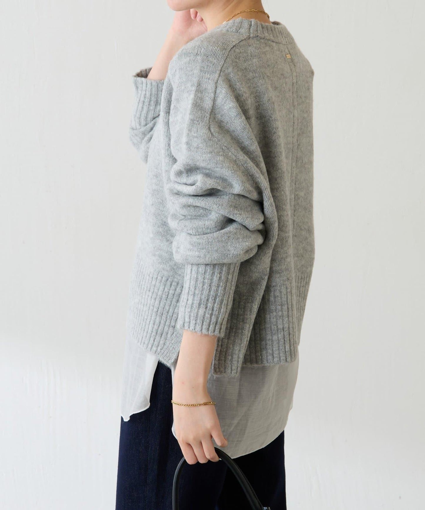 【可手洗/易於疊穿】仿犛牛絨短款針織衫