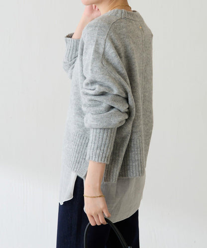 【可手洗/易於疊穿】仿犛牛絨短款針織衫