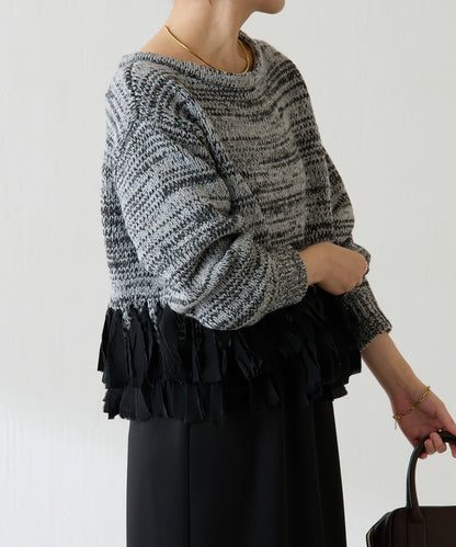 下襬流蘇針織衫