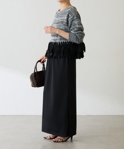 下襬流蘇針織衫