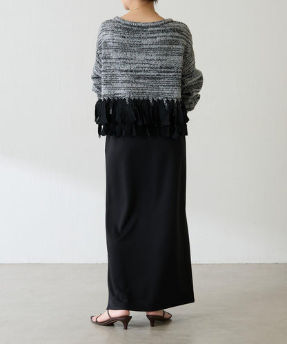 下襬流蘇針織衫