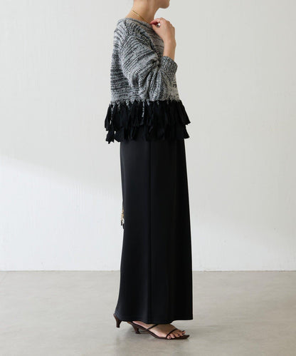 下襬流蘇針織衫