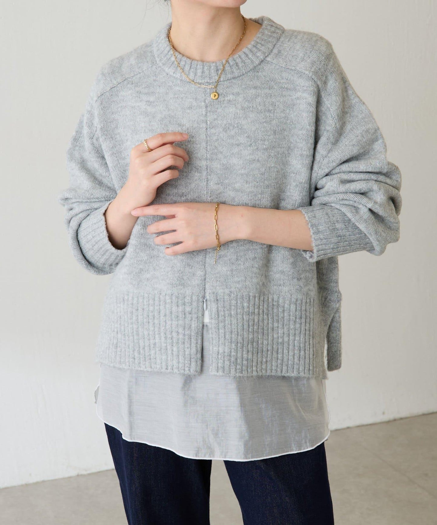 【可手洗/易於疊穿】仿犛牛絨短款針織衫