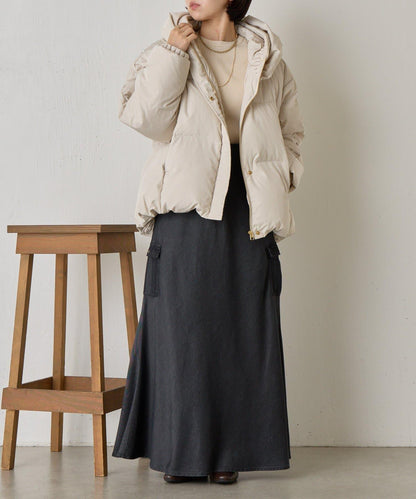羅紋領短款羽絨服
