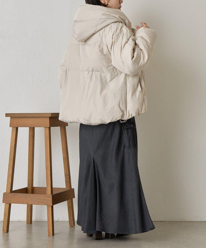 羅紋領短款羽絨服