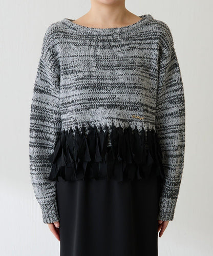 下襬流蘇針織衫