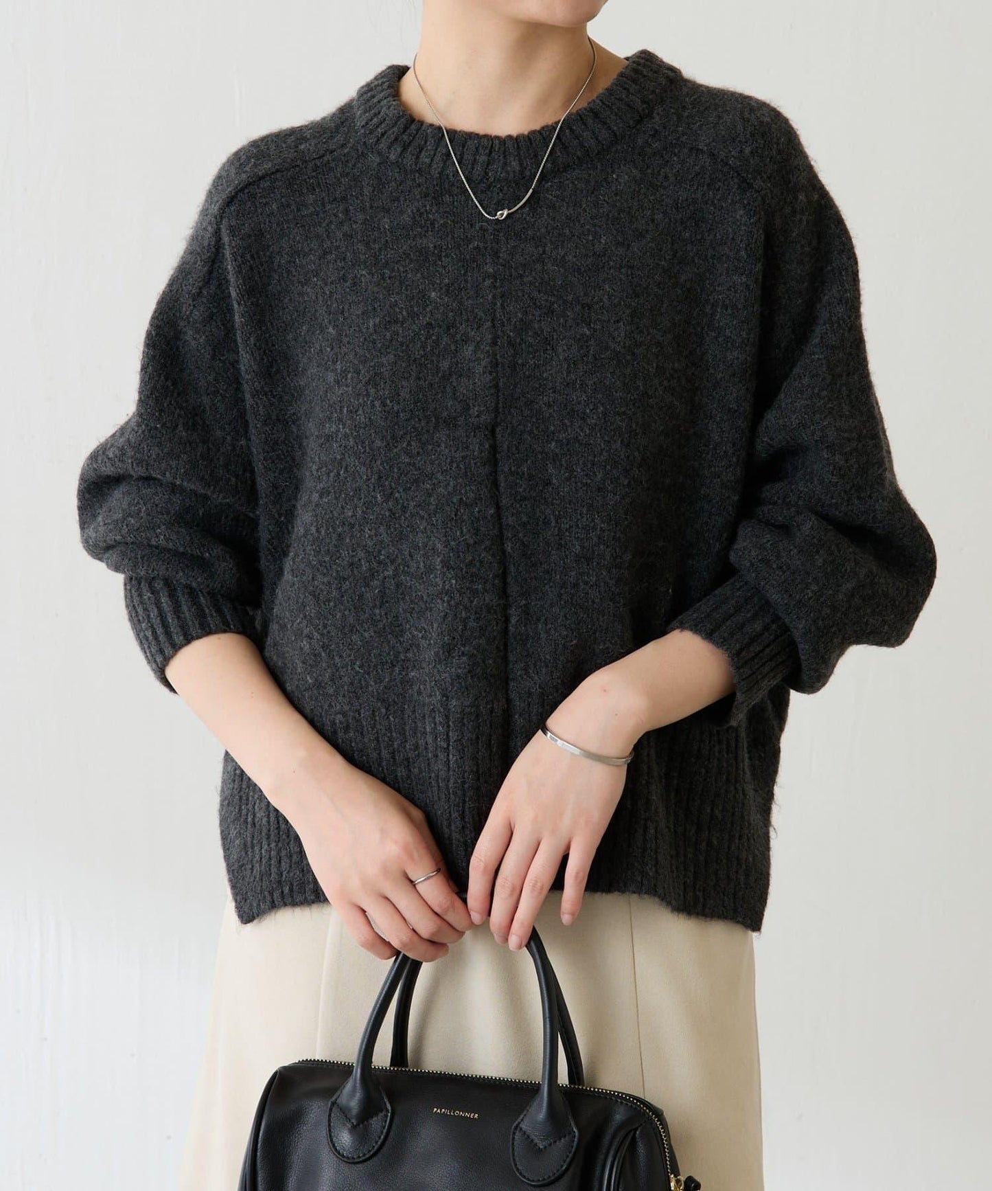 【可手洗/易於疊穿】仿犛牛絨短款針織衫