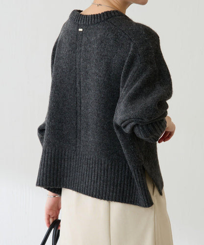 【可手洗/易於疊穿】仿犛牛絨短款針織衫