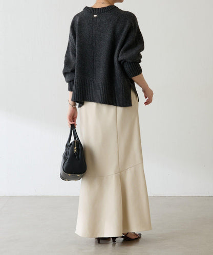 【可手洗/易於疊穿】仿犛牛絨短款針織衫