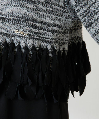 下襬流蘇針織衫