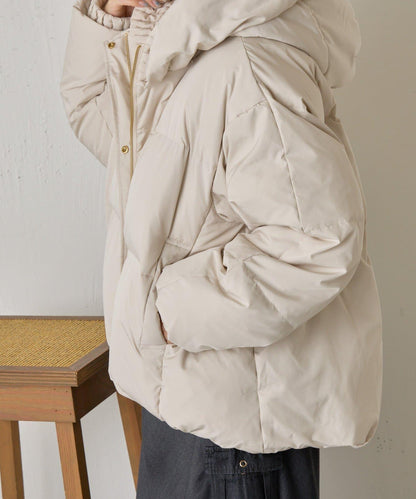 羅紋領短款羽絨服