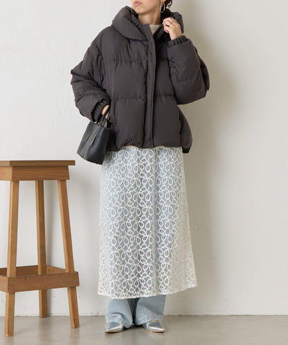 羅紋領短款羽絨服