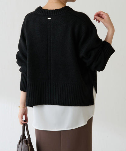 【可手洗/易於疊穿】仿犛牛絨短款針織衫
